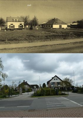 0394 Oud en nieuw.
Boven de boerderij van Oosterbeek.
