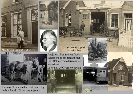 0437 werkplaats Bak en Scherpenhuijsen. 
Jacob en den Bak runde een smederij aan de Voorstraat.

