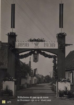 0875 Wilhelmina 40 jaar op troon.
 Versiering
