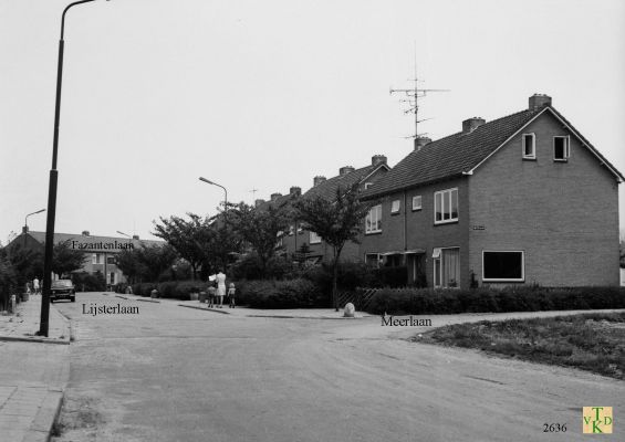 2636 In de Lijsterlaan.
Rechts naar de Meerlaan en De Fazantenlaan.
