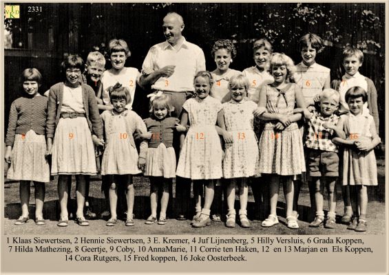 Klassenfoto
Meester Kremer school 19?? klas??

