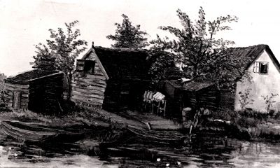 Boerderij-fam-Hoetmer-Ankeveensepad
Een schilderij van de boerderij van de fam Hoetmer.
Later van zijn zoon Dirk daarna van de fam Huisman.
De achterzijde gezien vanuit de Spiegelpolder.
Geschilderd door E J Hammers.
