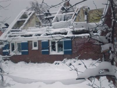 Afgebrande-woning
Afgebrande vrijstaande woning op de plaats waar Kees v.d. Roest gewoond heeft.
