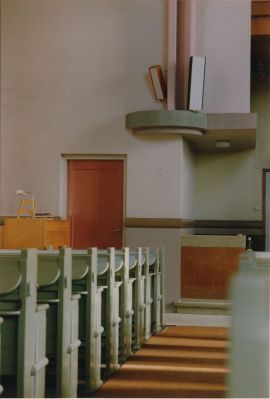 Gereformeerde-kerk-Interieur-van-de-kerk
Gereformeerde kerk, Dammerweg,  Interieur van de kerk
Trefwoorden: Gereformeerde Kerk