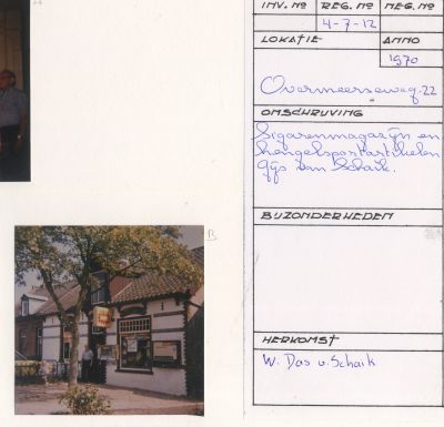 Sigaren-en-Hengelsportwinkel
Voorzijde Sigaren- en Hengelsportartikelenwinkel Gijs en Cor van Schaik.
Achter de winkel verkochten zij ook kamerplanten.
